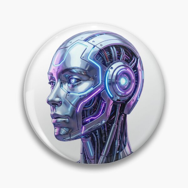 Item preview, Sci-Fi Robot Head | Chrome Sentinel designed and sold by Tee-Tribu.