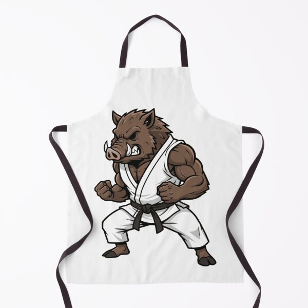 Item preview, Muscular Boar Martial Artist Karate Black Belt designed and sold by k3rstman1.