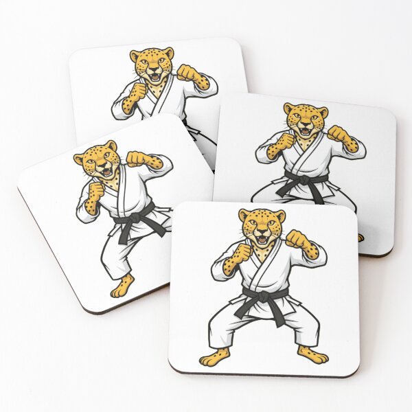 Item preview, Karate Cheetah Martial Artist Black Belt Mascot designed and sold by k3rstman1.