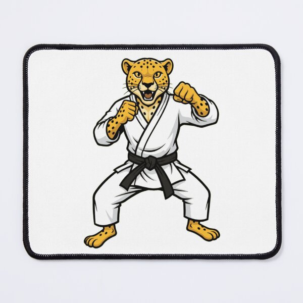 Item preview, Karate Cheetah Martial Artist Black Belt Mascot designed and sold by k3rstman1.