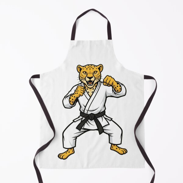 Item preview, Karate Cheetah Martial Artist Black Belt Mascot designed and sold by k3rstman1.