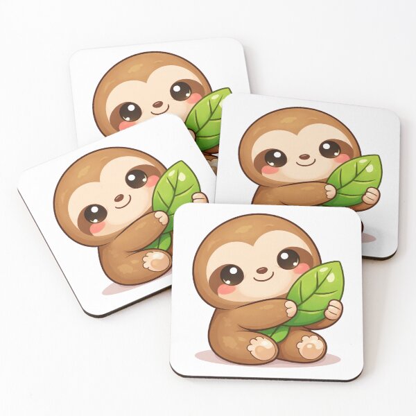 Item preview, Kawaii Sloth Cute Cartoon Animal Sticker for Kids & Animal Lovers designed and sold by RickE.
