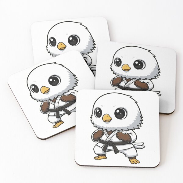 Item preview, Cute Karate Bald Eagle Chibi Black Belt designed and sold by k3rstman1.
