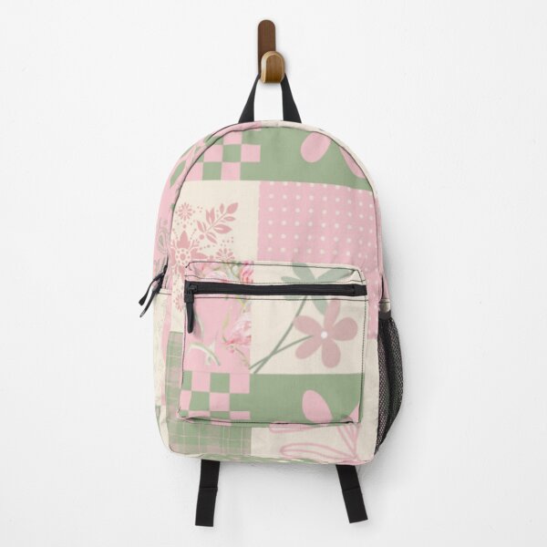 Item preview, Imagen floral de retazos rosas y verdes designed and sold by TLKStudio.