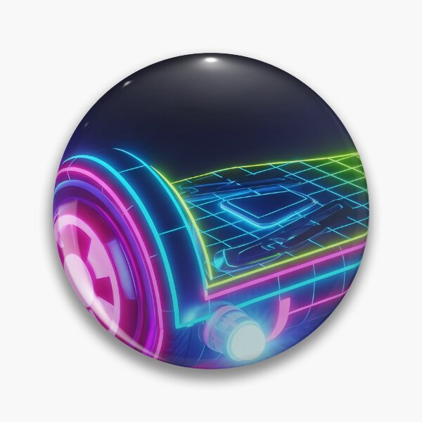 Item preview, Neon Grid Hoverboard - Cyberpunk Electric Ride Art designed and sold by powersunlight.