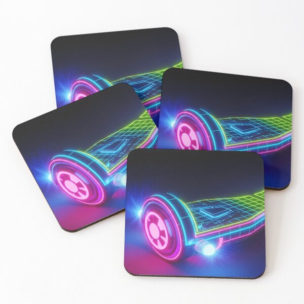 Item preview, Neon Grid Hoverboard - Cyberpunk Electric Ride Art designed and sold by powersunlight.