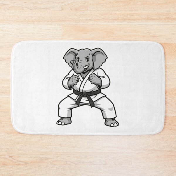 Item preview, Black Belt Elephant Martial Artist Cartoon Mascot designed and sold by k3rstman1.