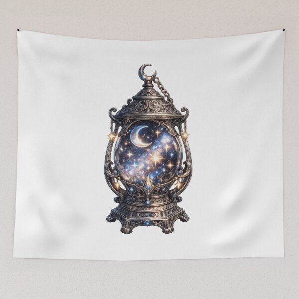 Item preview, Moonlit Lantern Relic with Trapped Stars  designed and sold by jgvisualarts.