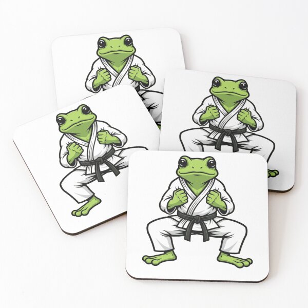 Item preview, Karate Frog Martial Artist Black Belt Gi designed and sold by k3rstman1.