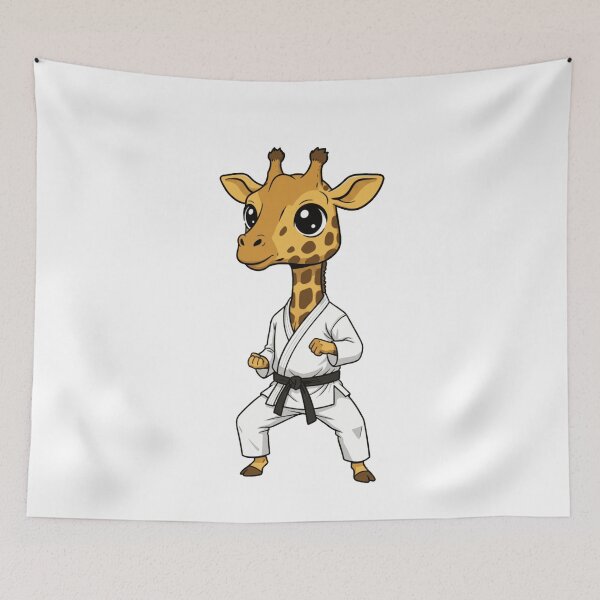 Item preview, Martial Arts Chibi Giraffe Black Belt Sensei designed and sold by k3rstman1.