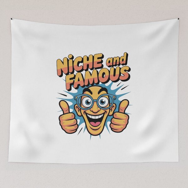 Item preview, Nice and Famous – Funny Niche Creator Meme Sticker for Entrepreneurs designed and sold by HubCreates.