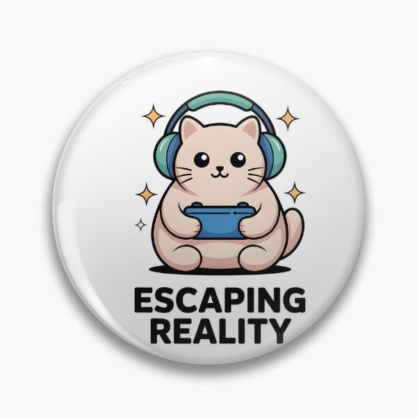 Item preview, Cute Cozy Gamer Cat Sticker Set - Escaping Reality Art designed and sold by Mr-wow.
