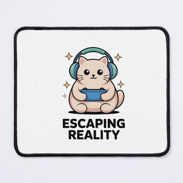 Item preview, Cute Cozy Gamer Cat Sticker Set - Escaping Reality Art designed and sold by Mr-wow.