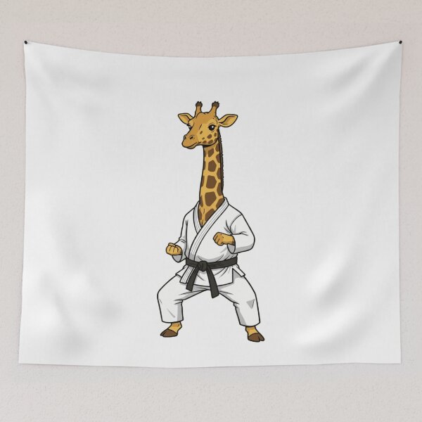 Item preview, Karate Giraffe Martial Artist Black Belt designed and sold by k3rstman1.