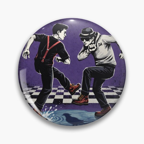 Item preview, Skankin Through The Sadness Ska Punk Dance Design 2 Tone Oxblood Boots Graphic designed and sold by DravensApparel.