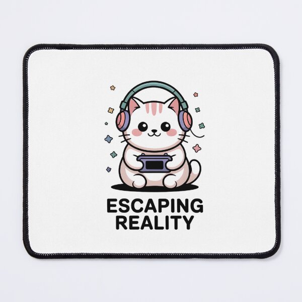Item preview, Kawaii Cat With Headphones Gaming - Do Not Disturb Aesthetic designed and sold by Mr-wow.