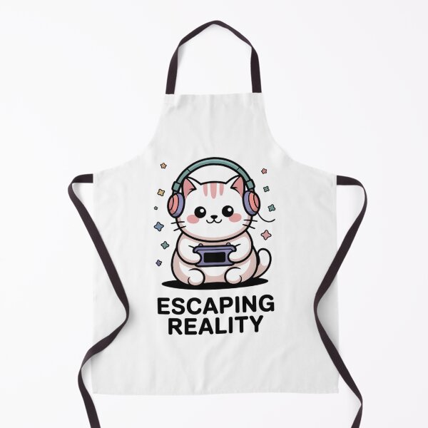 Item preview, Kawaii Cat With Headphones Gaming - Do Not Disturb Aesthetic designed and sold by Mr-wow.