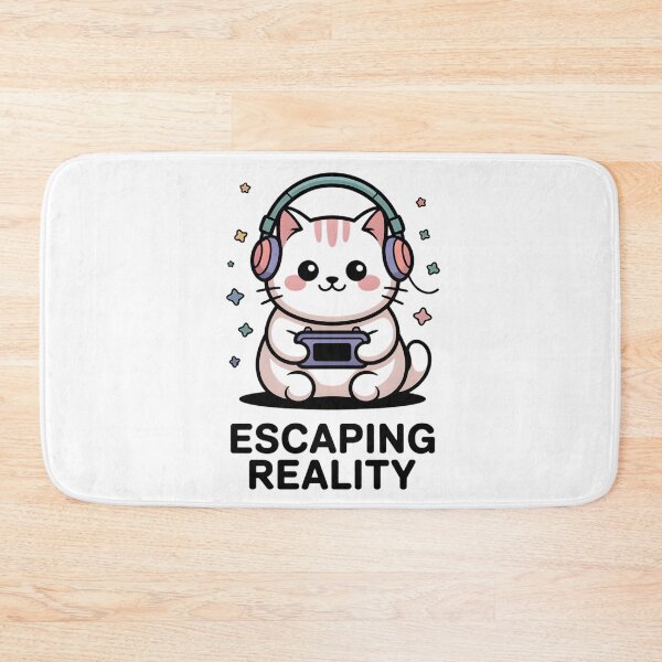 Item preview, Kawaii Cat With Headphones Gaming - Do Not Disturb Aesthetic designed and sold by Mr-wow.