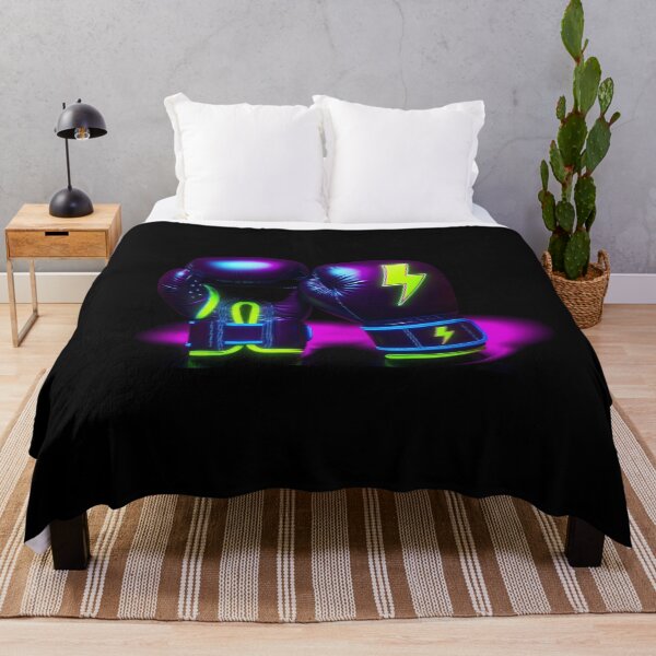 Item preview, Neon Lightning Boxing Gloves - Cyberpunk & Synthwave Art designed and sold by powersunlight.