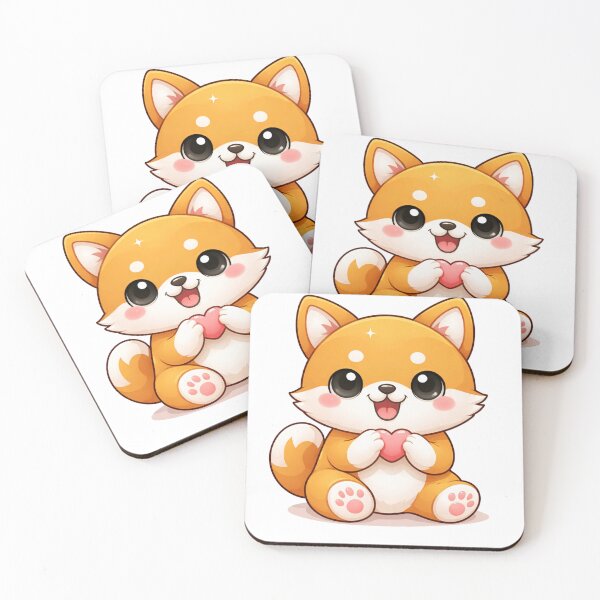 Item preview, Kawaii Fox Cute Cartoon Animal Sticker for Kids & Animal Lovers designed and sold by RickE.