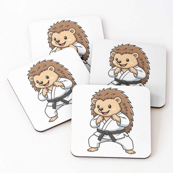 Item preview, Cute Karate Hedgehog Sensei Black Belt designed and sold by k3rstman1.