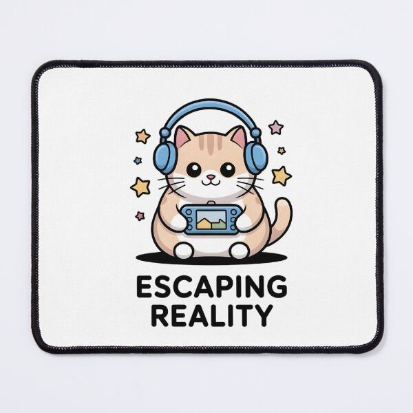 Item preview, Funny Escapism Cat Mental Health Comfort Decal designed and sold by Mr-wow.