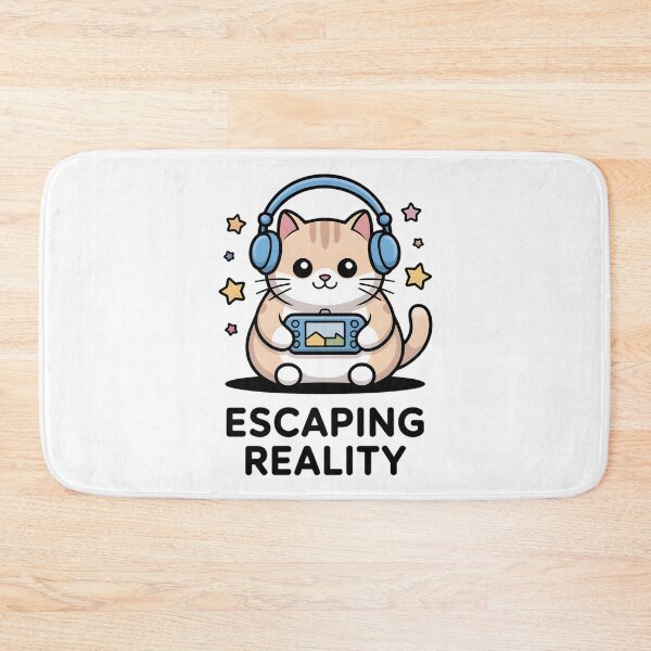 Item preview, Funny Escapism Cat Mental Health Comfort Decal designed and sold by Mr-wow.