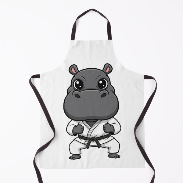 Item preview, Cute Chibi Hippo Karate Master Black Belt designed and sold by k3rstman1.