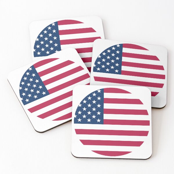 Item preview, USA Round Flag American Patriotic Symbol designed and sold by NTGUILTY.