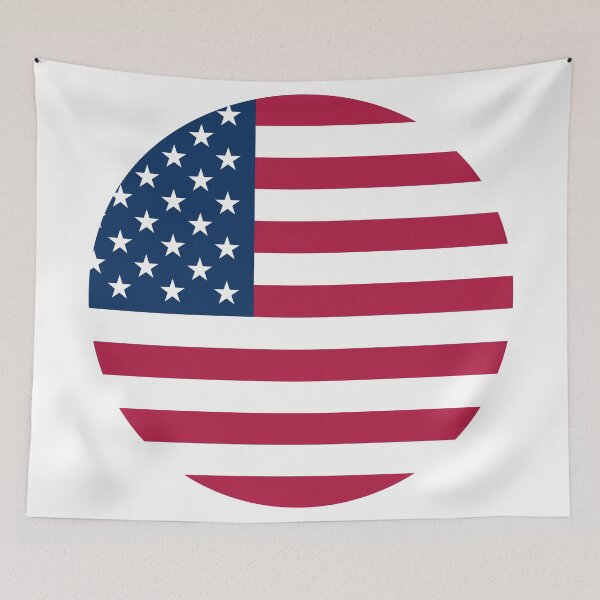 Item preview, USA Round Flag American Patriotic Symbol designed and sold by NTGUILTY.