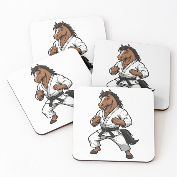 Item preview, Karate Horse Martial Artist Black Belt Mascot designed and sold by k3rstman1.
