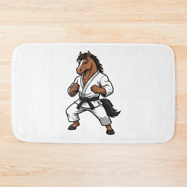 Item preview, Karate Horse Martial Artist Black Belt Mascot designed and sold by k3rstman1.