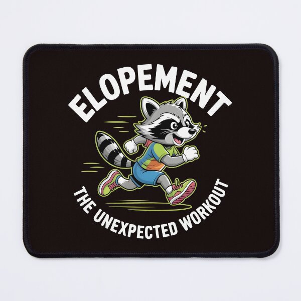 Item preview, Elopement The Unexpected Workout – Funny Autism Awareness Otter Raccoon Design designed and sold by Redgiant87x.
