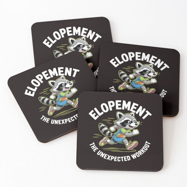 Item preview, Elopement The Unexpected Workout – Funny Autism Awareness Otter Raccoon Design designed and sold by Redgiant87x.