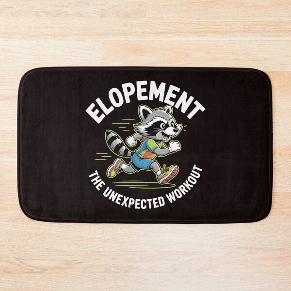 Item preview, Elopement The Unexpected Workout – Funny Autism Awareness Otter Raccoon Design designed and sold by Redgiant87x.