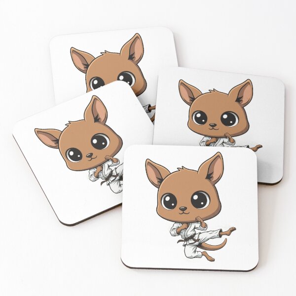 Item preview, Cute Chibi Kangaroo Karate Martial Arts Kick designed and sold by k3rstman1.