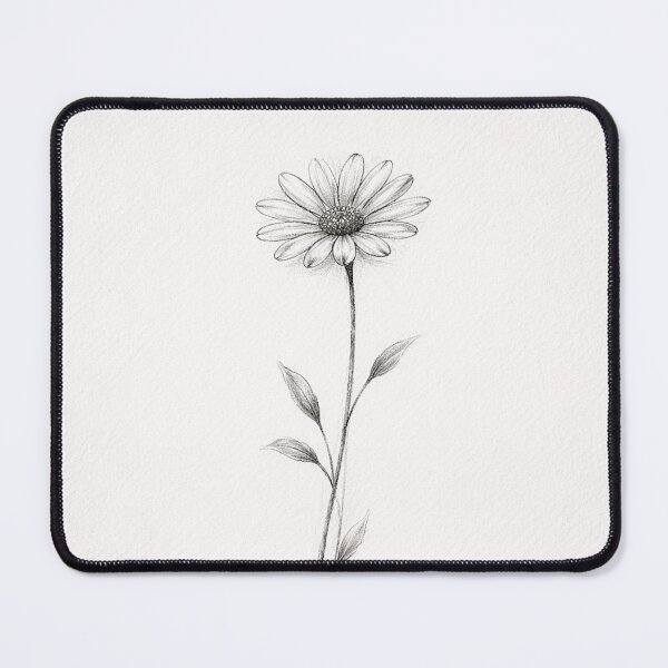 Item preview, Minimalist Daisy Charcoal Drawing – Elegant Botanical Sketch in Soft Pencil Style designed and sold by DrizzyV.