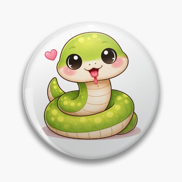 Item preview, Kawaii Snake Cute Cartoon Animal Sticker for Kids & Reptile Lovers designed and sold by RickE.