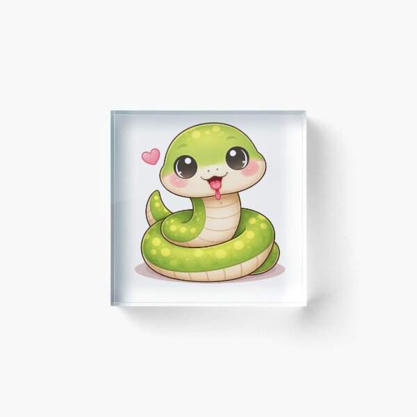 Item preview, Kawaii Snake Cute Cartoon Animal Sticker for Kids & Reptile Lovers designed and sold by RickE.