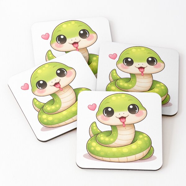 Item preview, Kawaii Snake Cute Cartoon Animal Sticker for Kids & Reptile Lovers designed and sold by RickE.