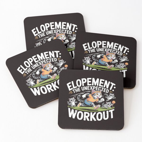 Item preview, Elopement The Unexpected Workout – Funny Autism Awareness Raccoon Otter designed and sold by Redgiant87x.