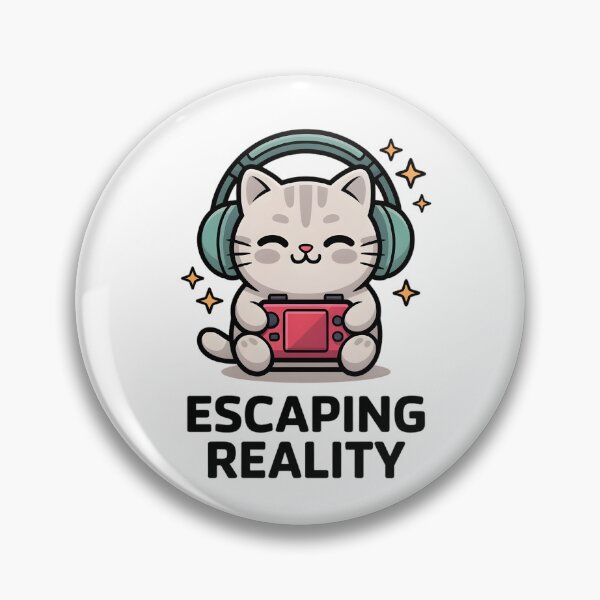 Item preview, Cozy Gamer Cat Escaping Reality Simple Flat Vector Art designed and sold by Mr-wow.