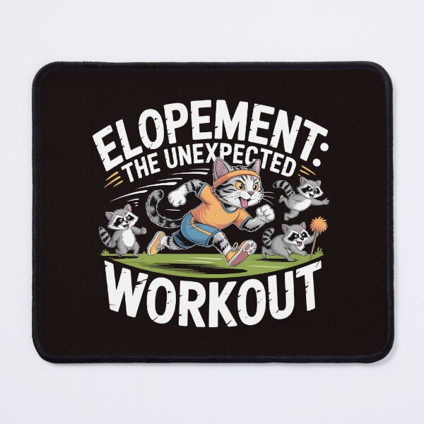 Item preview, Elopement The Unexpected Workout – Funny Autism Awareness Raccoon Otter designed and sold by Redgiant87x.