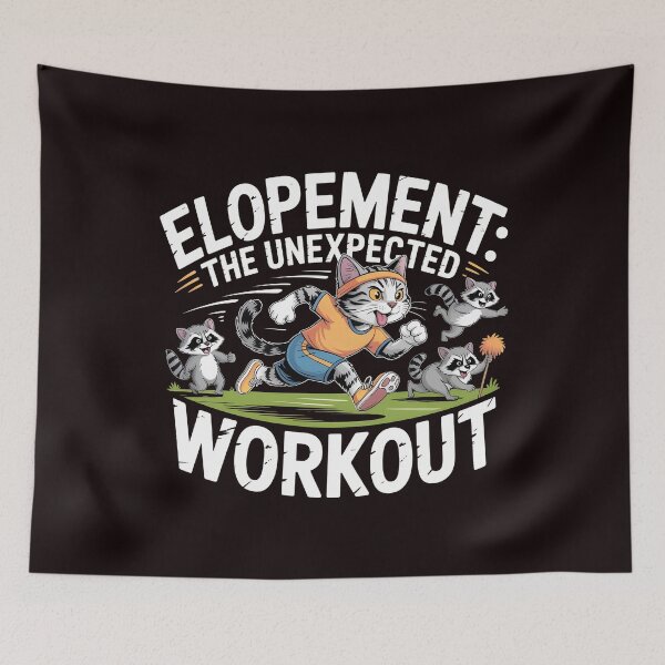 Item preview, Elopement The Unexpected Workout – Funny Autism Awareness Raccoon Otter designed and sold by Redgiant87x.
