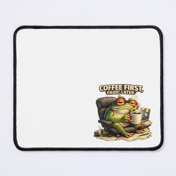 Item preview, Funny Frog Brain Loading Please Wait Coffee Work Meme Cute Frog designed and sold by Dinaelsherkawy.
