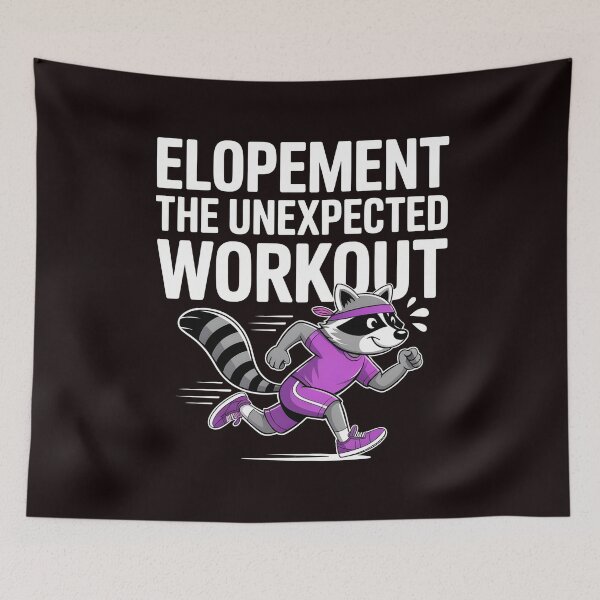 Item preview, Elopement The Unexpected Workout – Otter Raccoon Funny Autism Awareness designed and sold by Redgiant87x.
