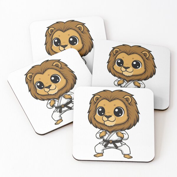 Item preview, Cute Chibi Lion Karate Black Belt Martial Arts designed and sold by k3rstman1.