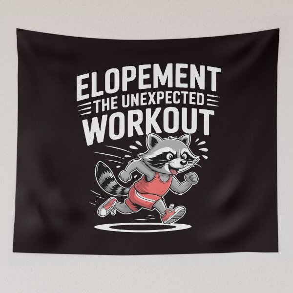 Item preview, Elopement The Unexpected Workout – Funny Autism Awareness Animal Humor designed and sold by Redgiant87x.