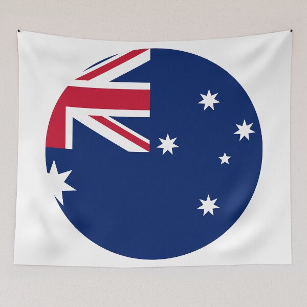 Item preview, Australia Round Flag Australian Patriotic Heritage designed and sold by NTGUILTY.
