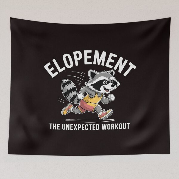 Item preview, Elopement The Unexpected Workout – Raccoon Otter Autism Awareness Humor designed and sold by Redgiant87x.